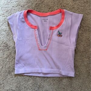 Urban Outfitters Lilac and Coral Crop Top